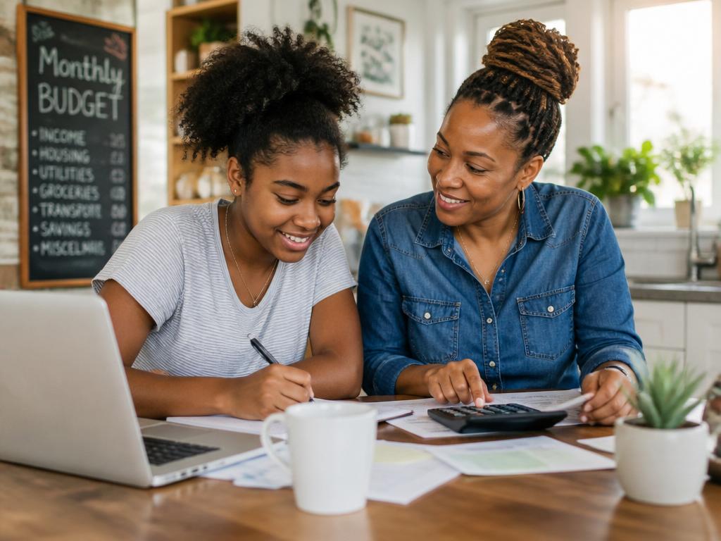A young woman learning life skills with a caring mentor