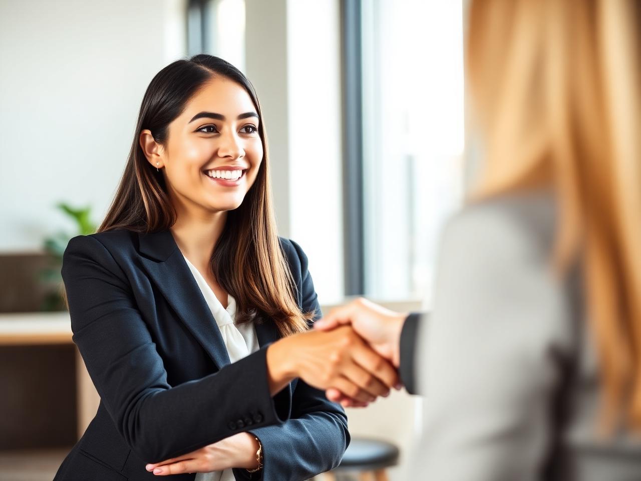 A confident young woman during a career coaching session